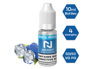 NICOHIT BERRY ANISE (H-BLUE) PREMIUM E LIQUID E JUICE 10ML TPD 3/6/12/18MG MULTIBUY