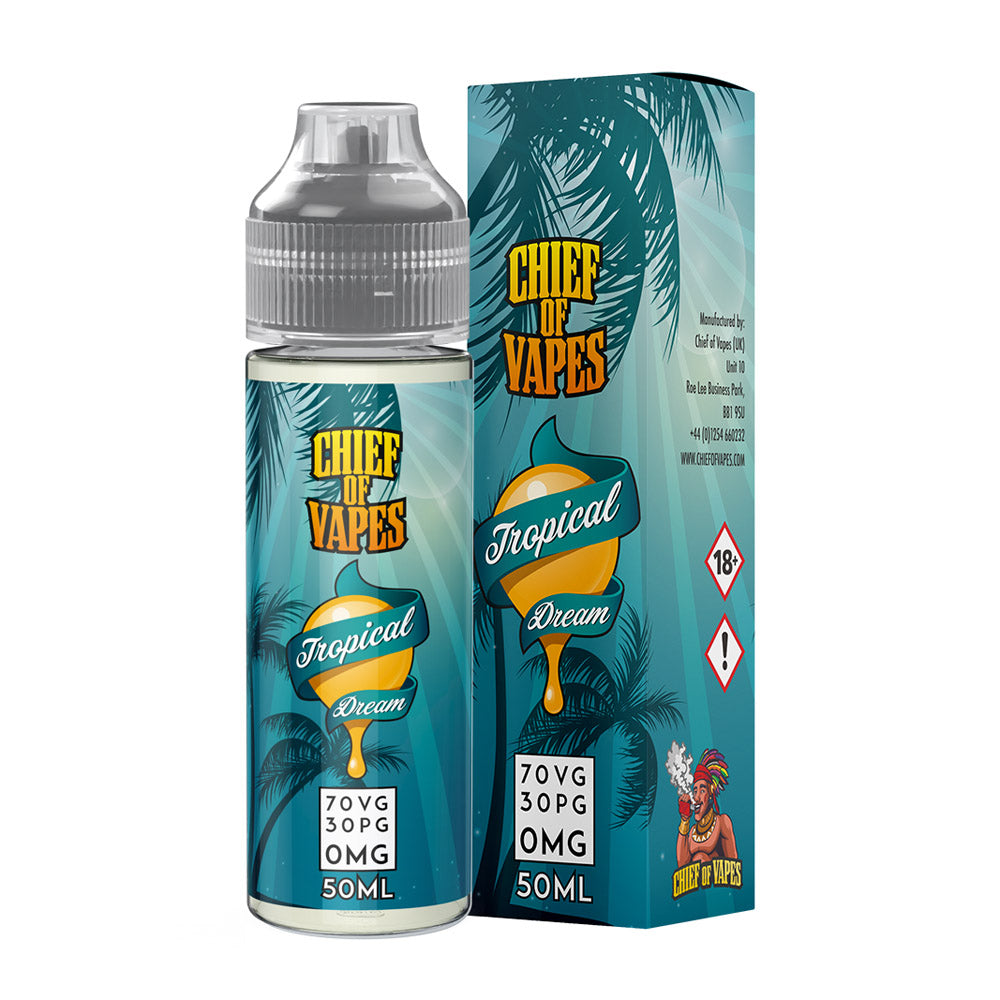 Chief Of Vapes Tropical Dream 50ml E Liquid Juice 70vg Vape Shortfill Subohm