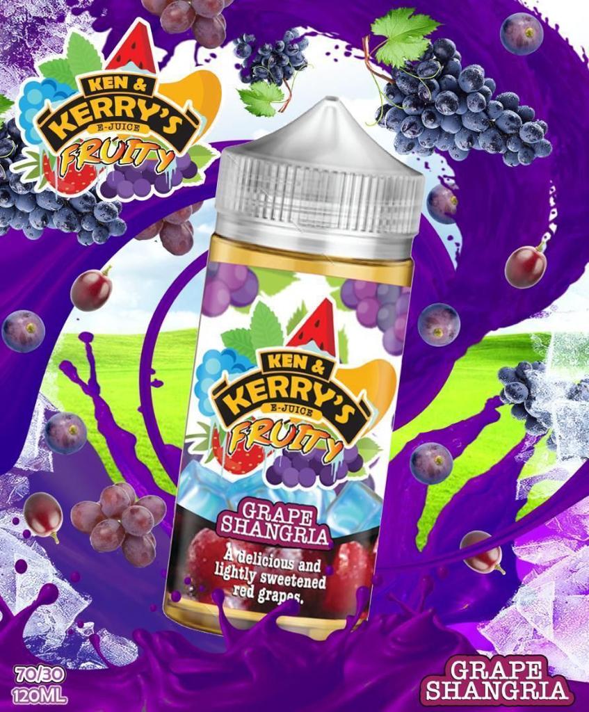Grape Shangria By Ken & Kerry's 100ML E Liquid 70VG Vape 0MG Juice Short Fill