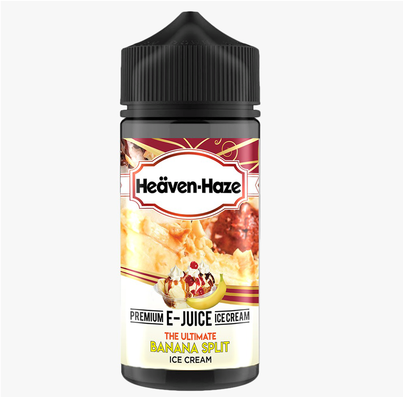 Banana Split Ice Cream By Heaven Haze 100ML E Liquid 70VG Vape 0MG Juice