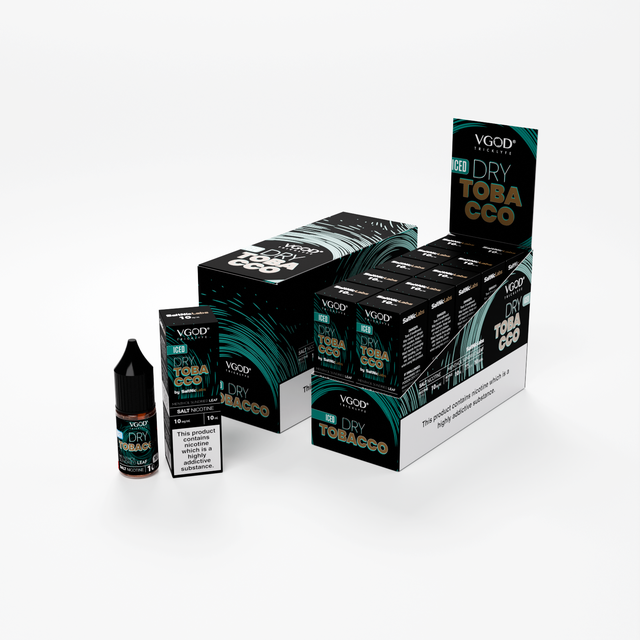 Dry Tobacco Iced By VGOD SaltNicLabs Nic Salts 10 x 10ML E-Liquid 55VG Vape 10MG/20MG Juice