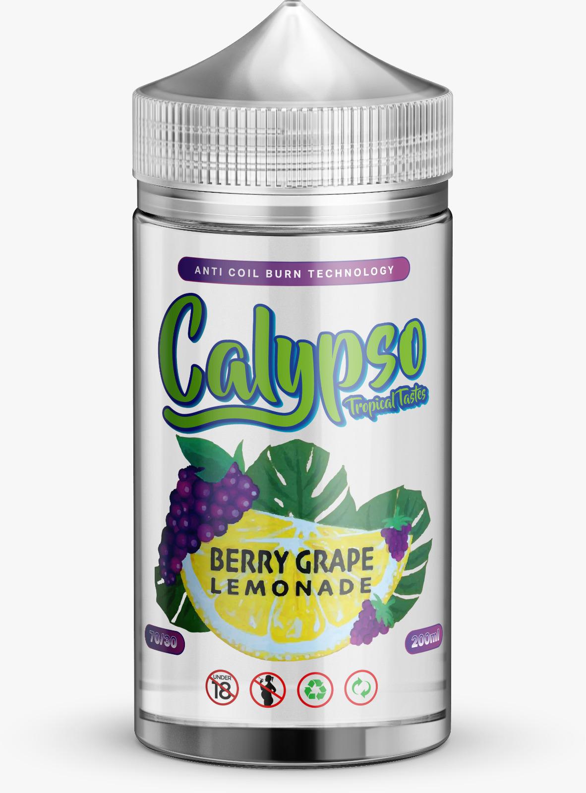 Berry Grape Lemonade by Calypso, 200ML E Liquid, 70VG Vape, 0MG Juice
