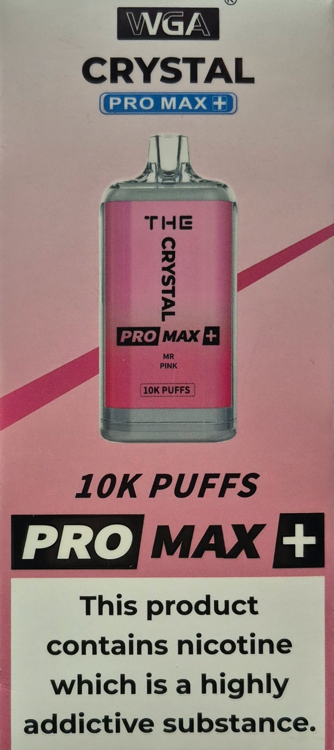 SALE WGA CRYSTAL PRO MAX+ PLUS 10000 10K - MR PINK