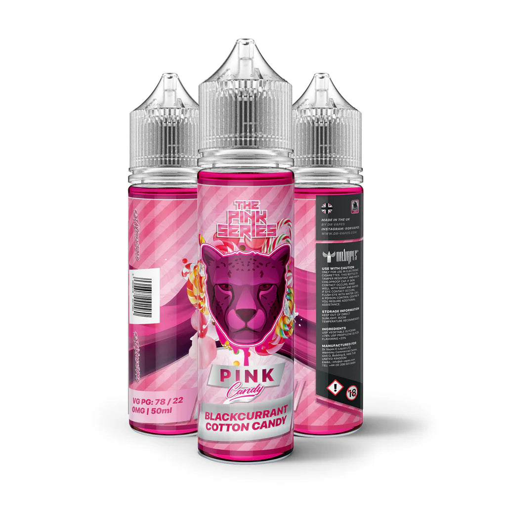 CLEARANCE Dr Vapes Pink Candy Blackcurrant Cotton Candy 50ML E-liquid