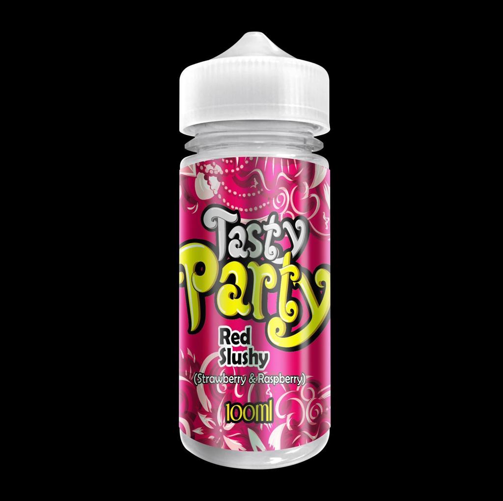 Red Slushy by Tasty Party. 100ML E-liquid, 0MG vape, 70VG/30PG juice