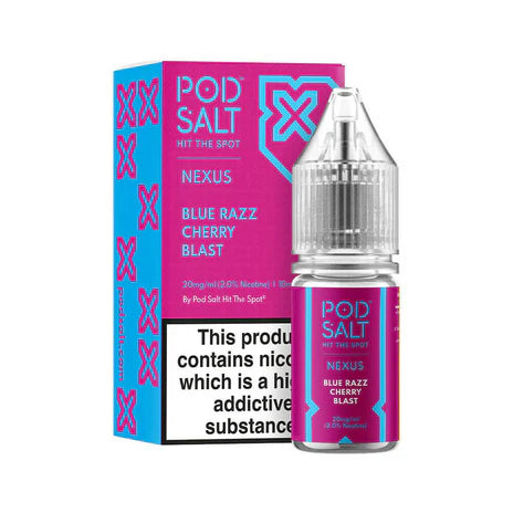 Blue Razz Cherry Blast By Pod Salt Nic Salts 5 x 10ML E Liquid 5/11/20MG