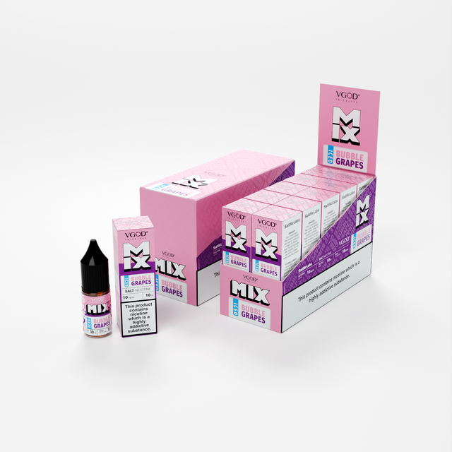 Bubble Grapes Iced Mix By VGOD SaltNicLabs Nic Salts 10 x 10ML E-Liquid 55VG Vape 10MG/20MG Juice