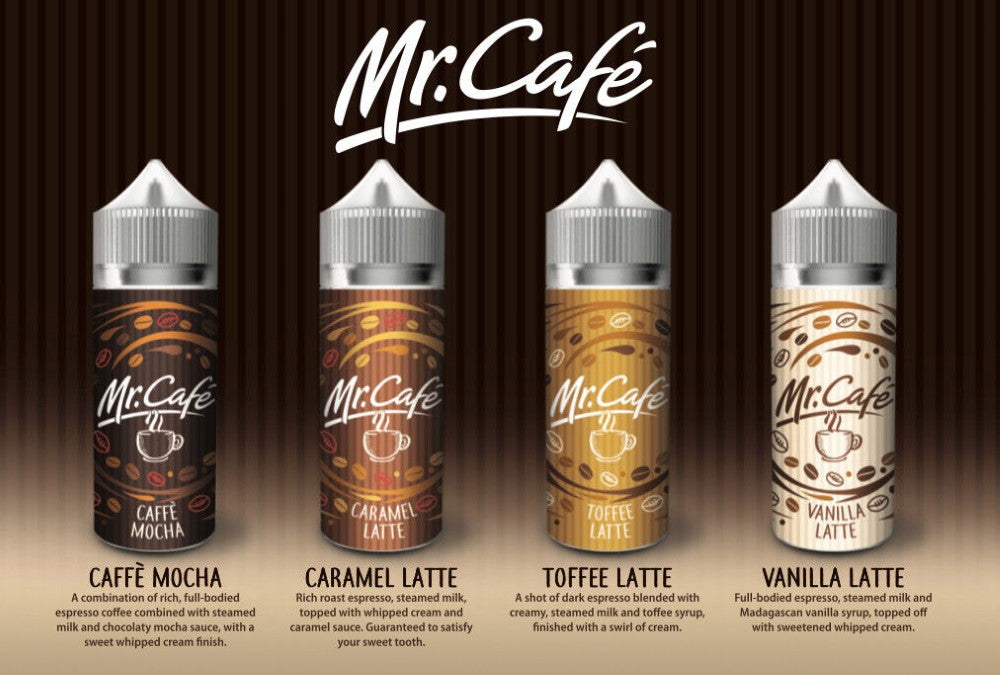 Vanilla Latte by MR CAFE, 100ML E Liquid, 70VG Vape, 0MG Juice