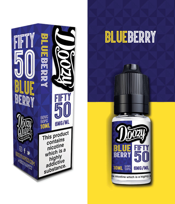 Blueberry - Doozy Vape Co. Fifty 50 | 10 x 10ML E Liquid | 50VG Vape Juice | All Strengths