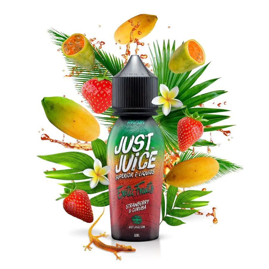 Strawberry & Curuba - Just Juice 50ML E Liquid 70VG Vape 0MG Juice