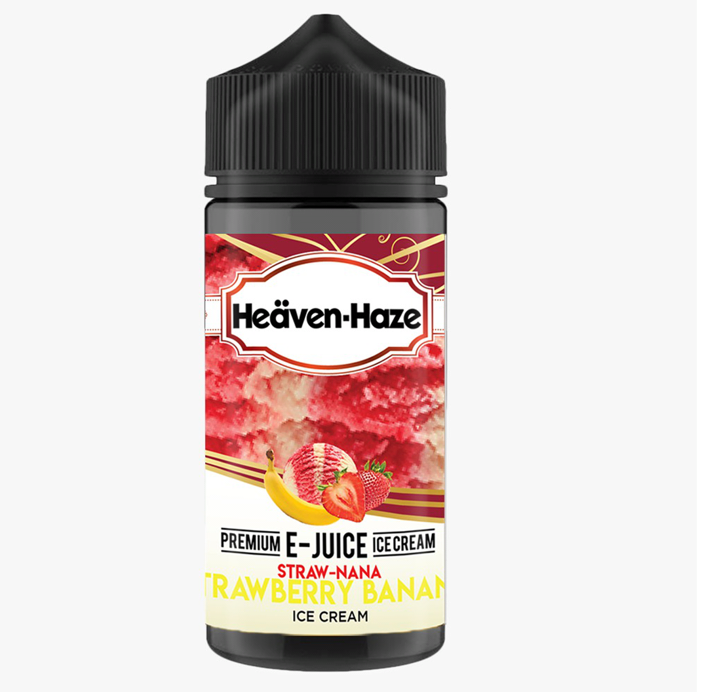 Straw-Nana Strawberry Banana Ice Cream By Heaven Haze 100ML E Liquid 70VG Vape 0MG Juice
