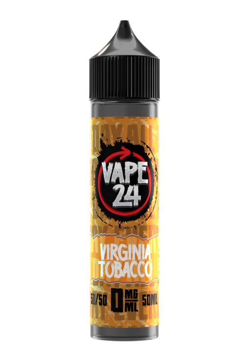 Virginia Tobacco Flavour By Vape 24, 50ML E Liquid, 50VG Vape, 0MG Juice