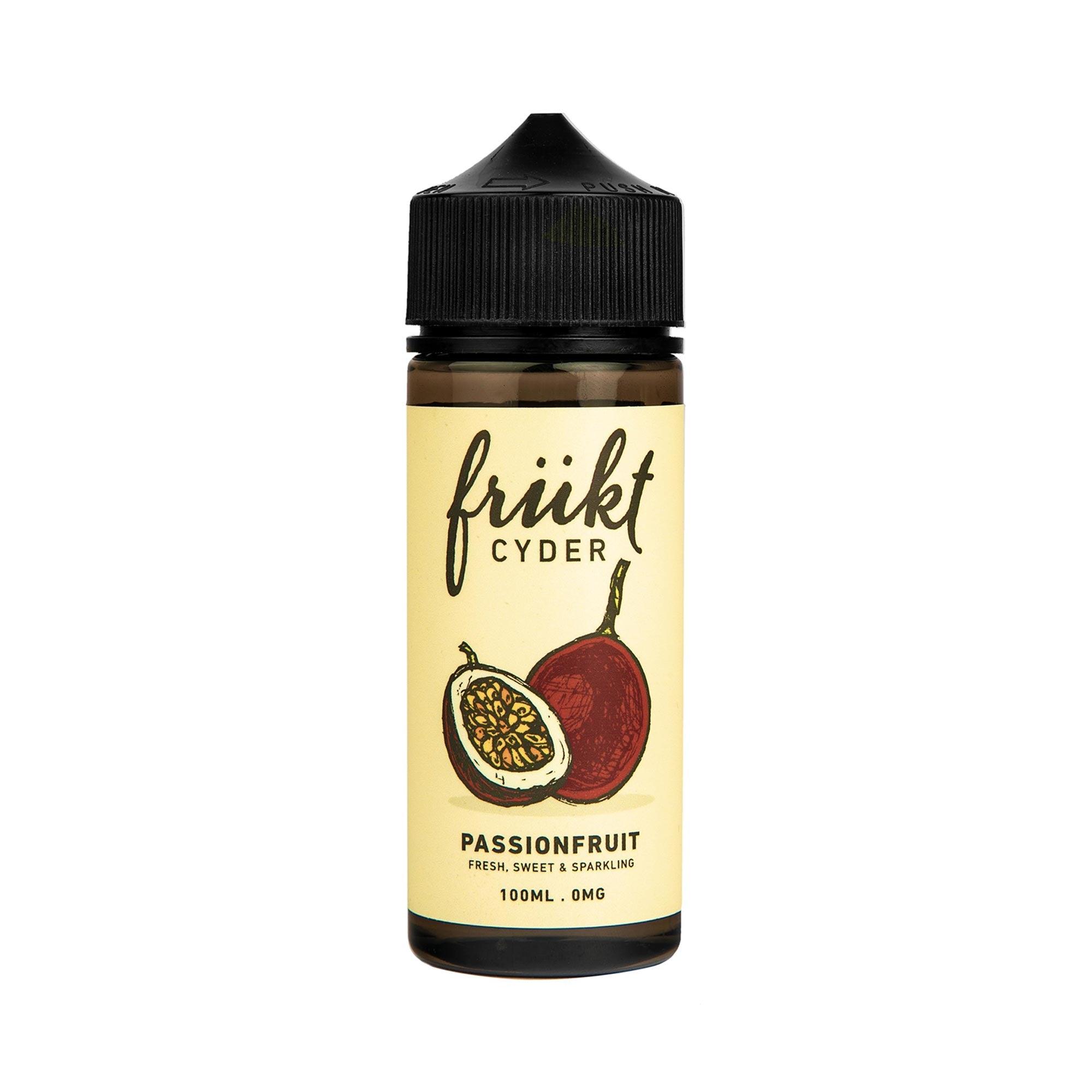 Passionfruit FRUKT CYDER 100ML Premium Quality E Liquid Juice 70VG 0mg Vape