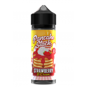 Strawberry & Cream By Pancake Stack 100ML E Liquid 70VG Vape 0MG Juice