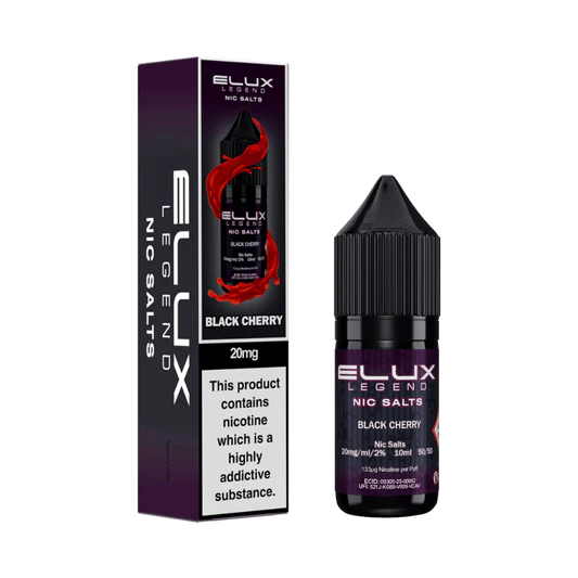 NEW FLAVOUR Black Cherry By Elux Legend 10ML Nic Salt E Liquid 50VG Vape 10MG/20MG Juice