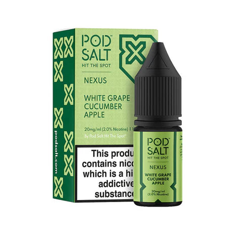 White Grape Cucumber Apple By Pod Salt Nic Salts 5 x 10ML E Liquid 5/11/20MG