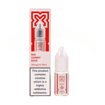Red Gummy Bear By Pod Salt Nic Salts 5 x 10ML E Liquid 5/11/20MG