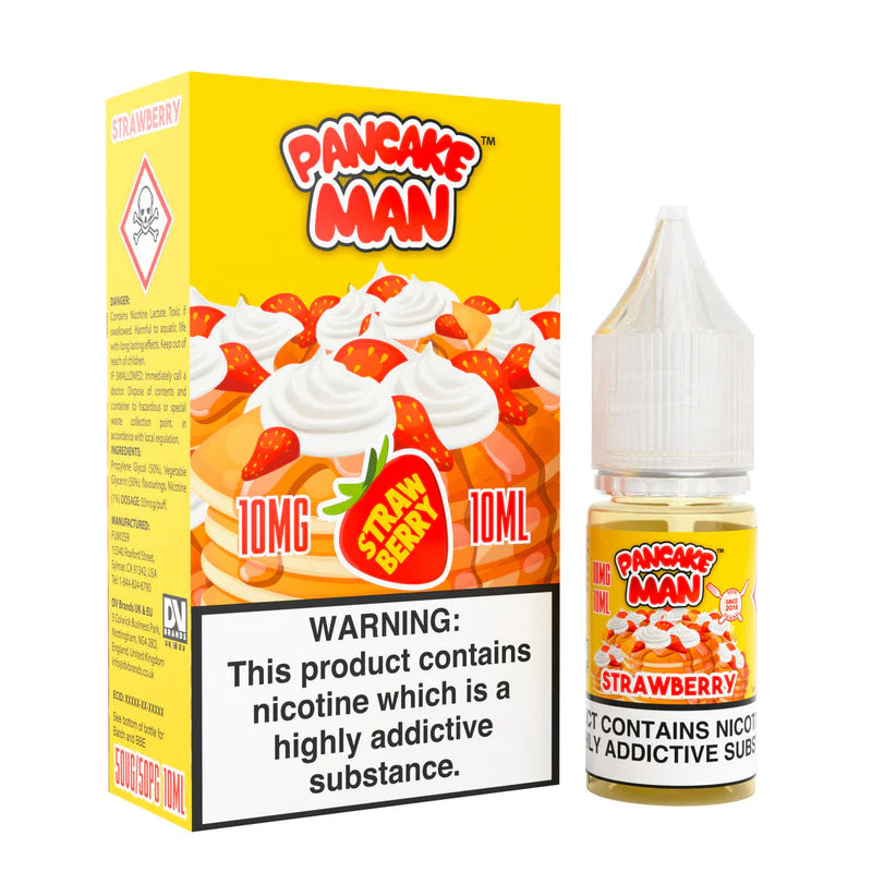 Vape Breakfast Classics - Pancake Man Strawberry - 10mg/20mg Nic Salts - Box of 10 x 10ml
