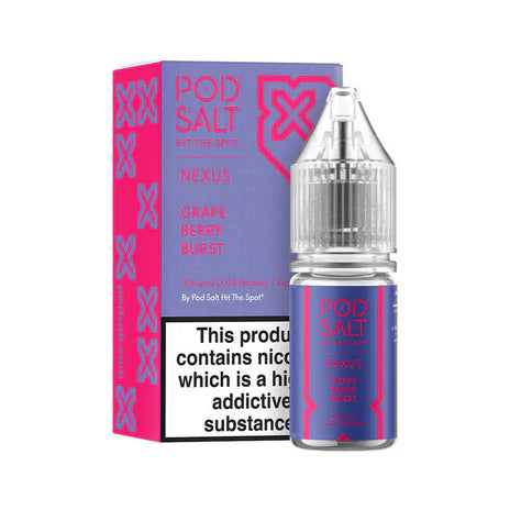 Grape Berry Burst By Pod Salt Nic Salts 5 x 10ML E Liquid 5/11/20MG