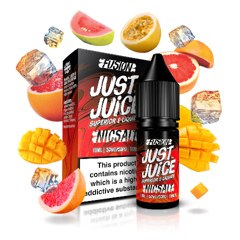 Fusion - Mango & Blood Orange On Ice Fusion By Just Juice Nic Salt 5 x 10ML E Liquid 50VG Vape 5/11/20MG Juice