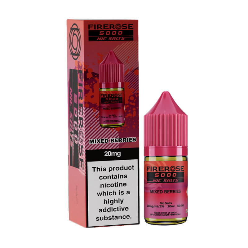 NEW FLAVOUR Mixed Berries - Elux Firerose 5000 Nic Salt 10ML E Liquid 50VG Vape 10MG/20MG Juice