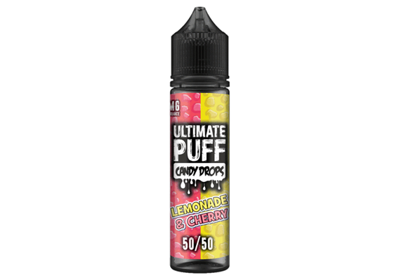 Lemonade & Cherry Candy Drops by Ultimate Puff, 50ML E-liquid, 0MG Vape, 50VG Juice