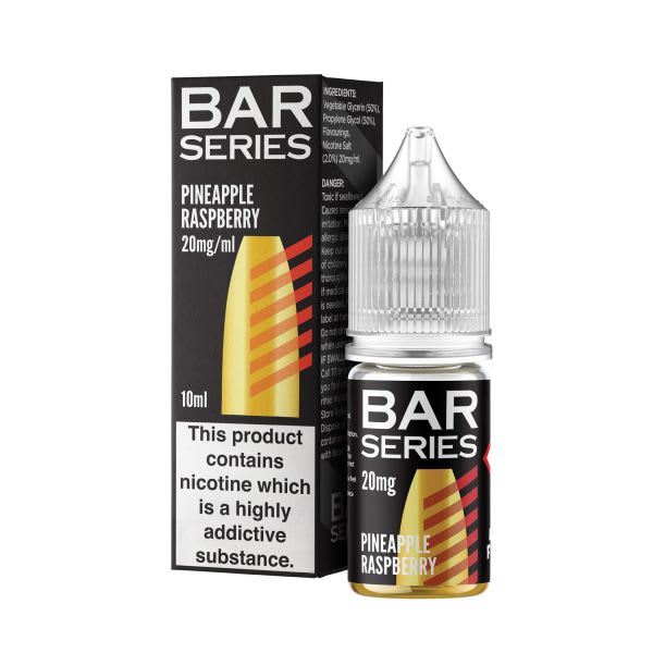 NEW FLAVOUR PINEAPPLE RASPBERRY BAR SERIES NIC SALTS 5MG/10MG/20MG 10ML E-LIQUID - MULTIBUY OFFER