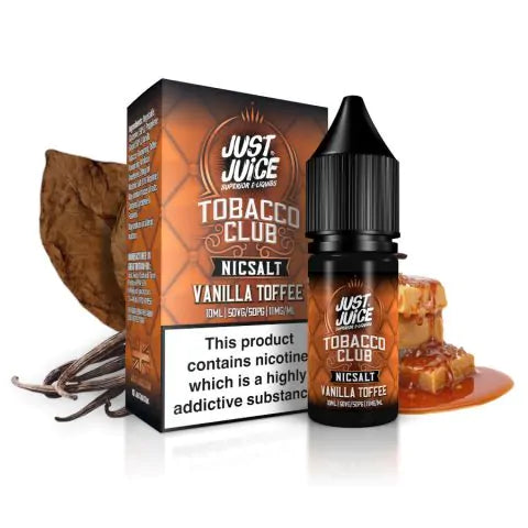 Tobacco Club - Vanilla Toffee By Just Juice Nic Salt 5 x 10ML E Liquid 50VG Vape 5/11/20MG Juice