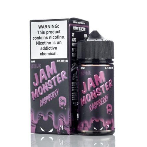 MONSTER VAPE LABS - JAM MONSTER RASPBERRY 100ML E LIQUID 75VG VAPE JUICE