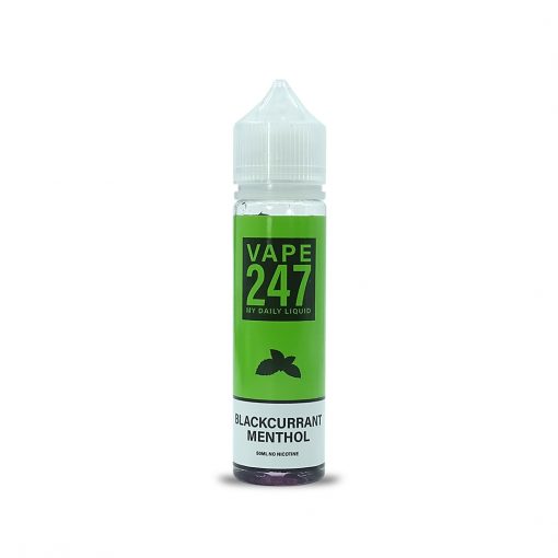 Blackcurrant Menthol By Vape 247, 50ML E Liquid 70VG Vape 0MG Juice