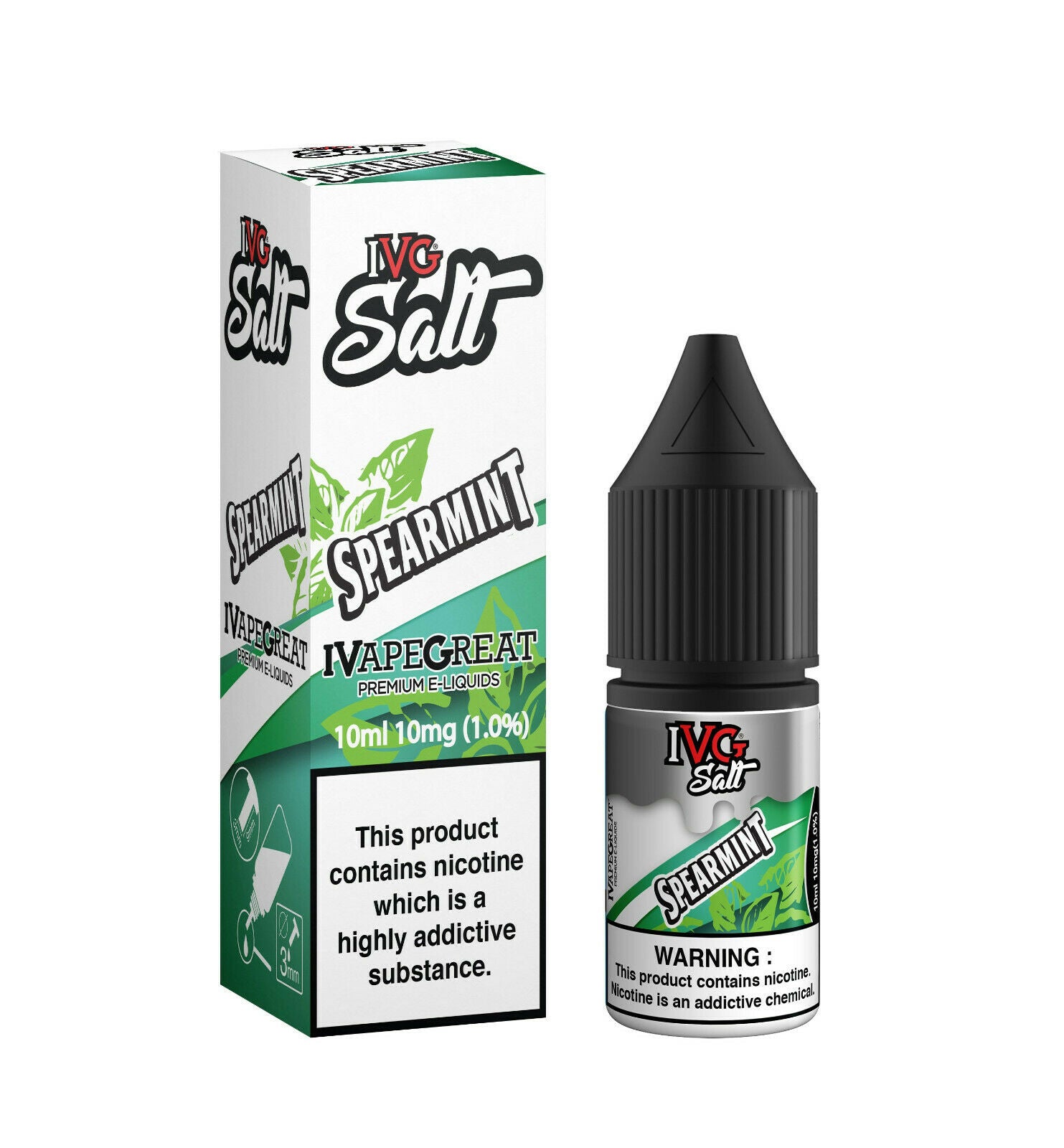 Spearmint by IVG Nic Salt 10ML E Liquid 10MG/20MG Vape 50VG Juice