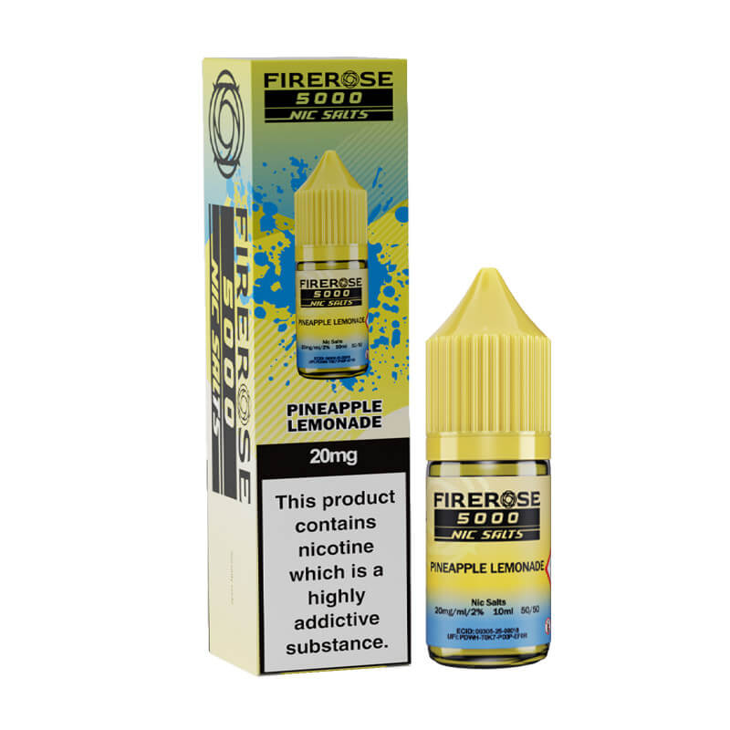 NEW FLAVOUR Pineapple Lemonade - Elux Firerose 5000 Nic Salt 10ML E Liquid 50VG Vape 10MG/20MG Juice