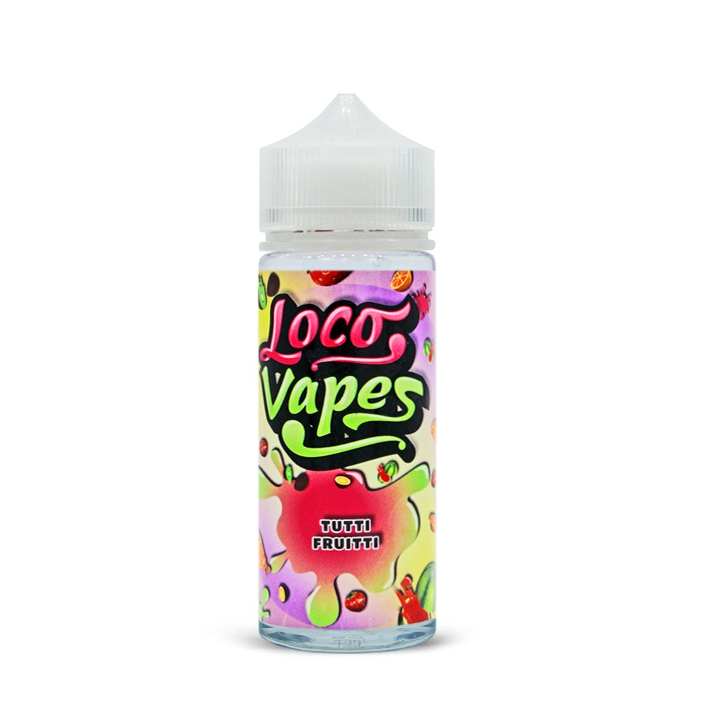 Tutti Fruitti by Loco Vapes. 100ML E-liquid, 0MG vape, 70VG/30PG juice