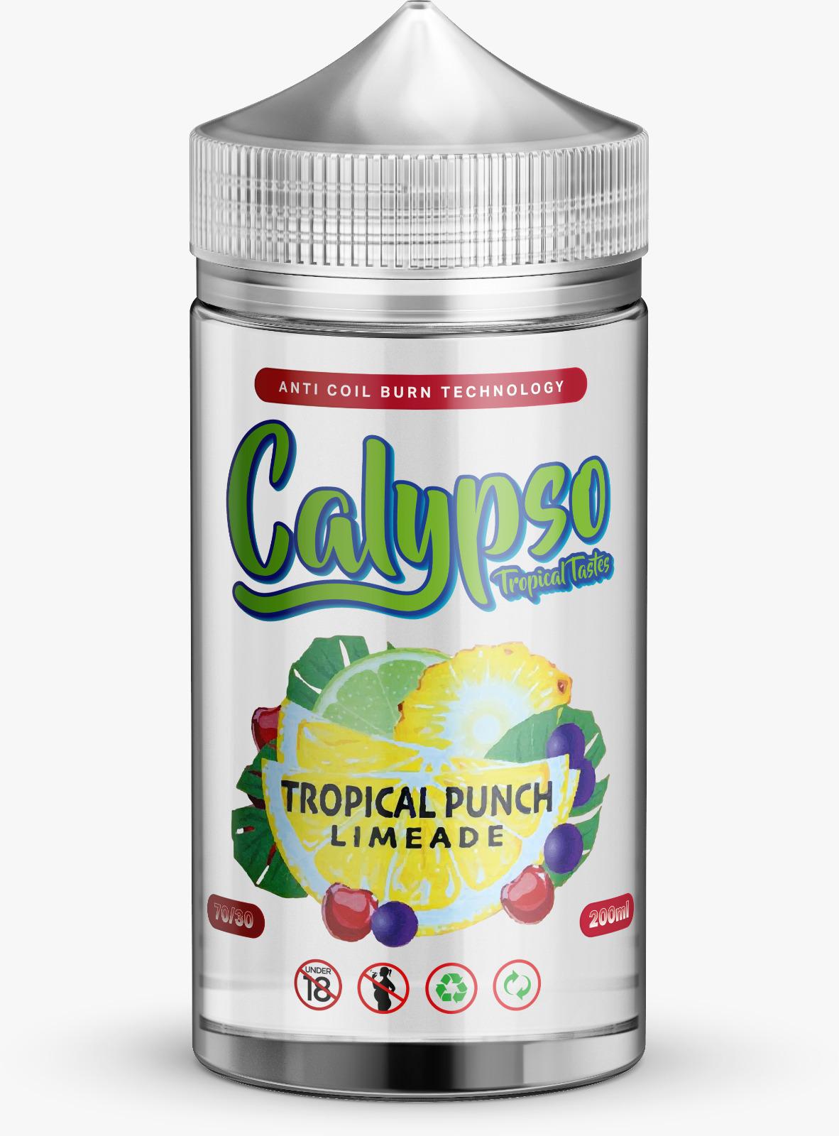 Tropical Punch Limeade by Calypso, 200ML E Liquid, 70VG Vape, 0MG Juice