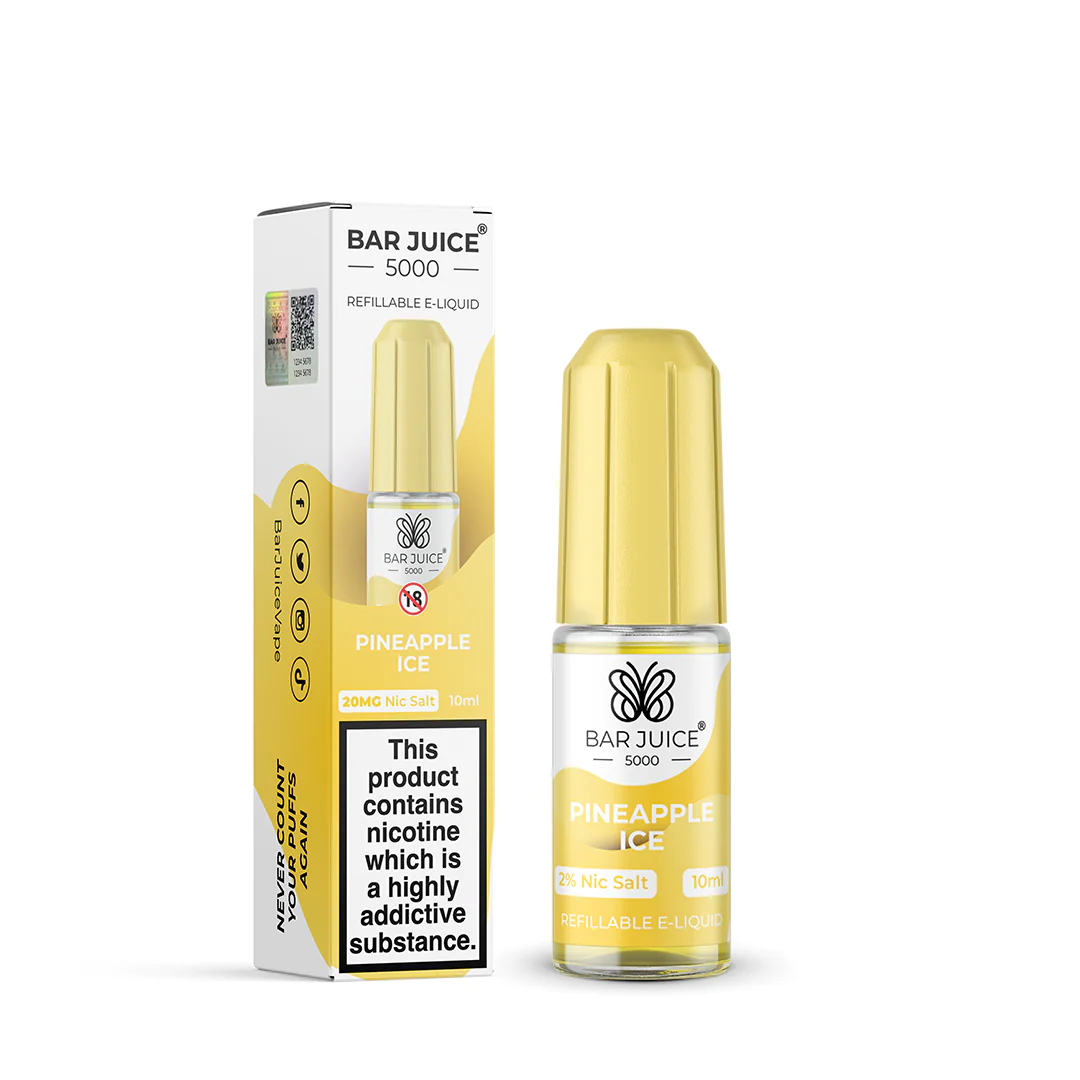 Pineapple Ice By Bar Juice 5000 | 10MG/20MG Nic Salt | 10ML E Liquid | 50VG Juice