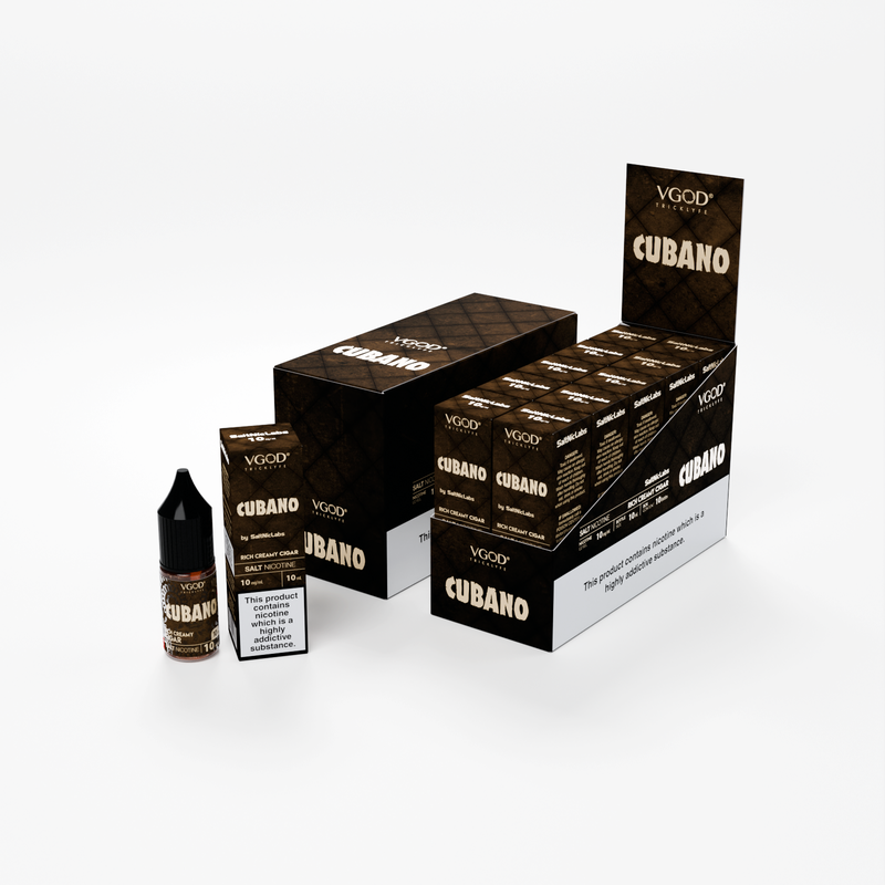 Cubano By VGOD SaltNicLabs Nic Salts 10 x 10ML E-Liquid 55VG Vape 10MG/20MG Juice