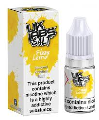 UK LABS NIC SALT FIZZY LEMO 10ML TPD 20MG E LIQUID JUICE MULTIBUY