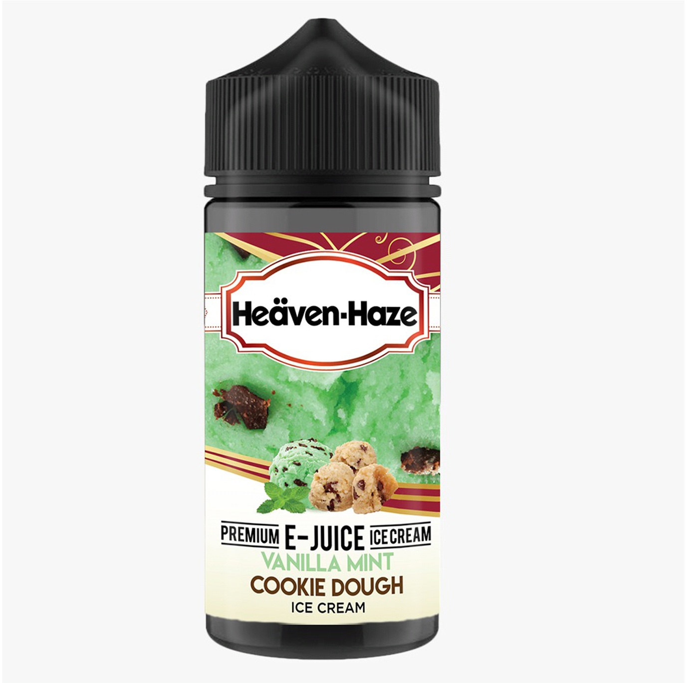 Vanilla Mint Cookie Dough Ice Cream By Heaven Haze 100ML E Liquid 70VG Vape 0MG Juice