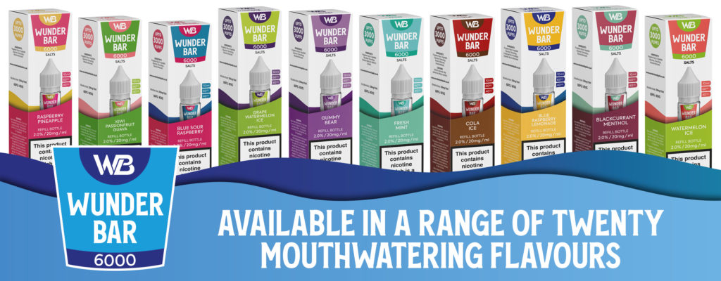 Wunderbar Nic Salts 10 x 10ML 20MG Vape 40VG/60PG Juice
