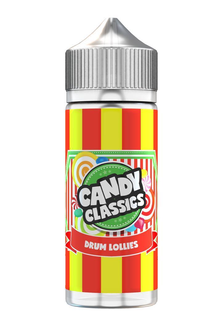 Candy Classics Drum Lollies Drops 100ml E Liquid Juice 50vg Vape sub ohm Shortfill