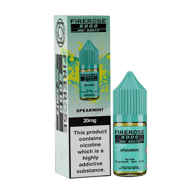 NEW FLAVOUR Spearmint - Elux Firerose 5000 Nic Salt 10ML E Liquid 50VG Vape 10MG/20MG Juice