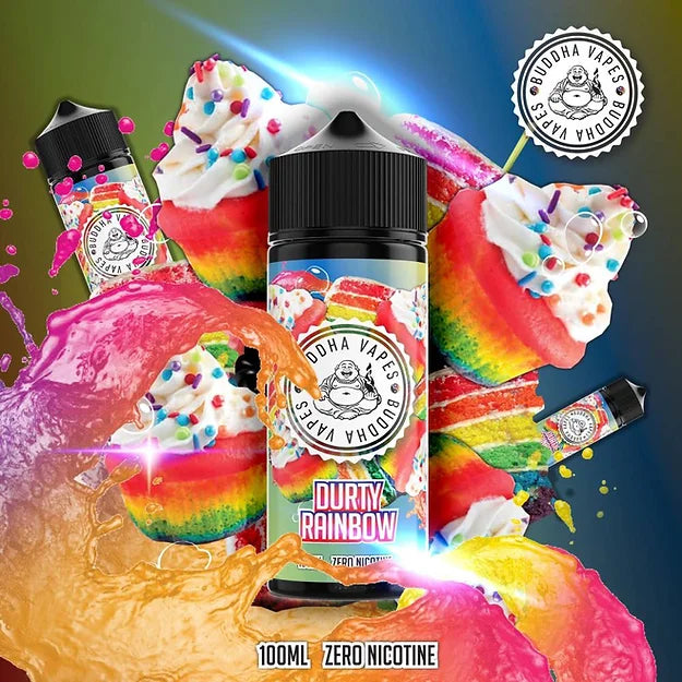Durty Rainbow by Buddha Vapes 100ML E Liquid 80VG Vape 0MG Juice