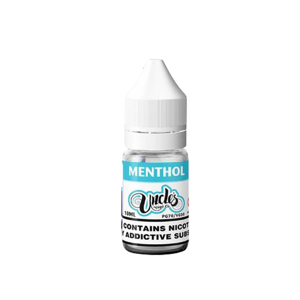 Menthol By Uncle's Vape Co 10ML E Liquid 30VG Vape 3MG/6MG/12MG/18MG Juice