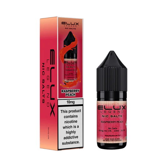 NEW FLAVOUR Raspberry Peach By Elux Legend 10ML Nic Salt E Liquid 50VG Vape 10MG/20MG Juice