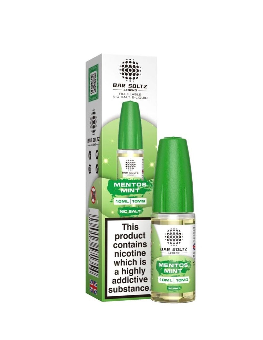 Mentos Mint By Bar Soltz Legend 10ML Nic Salt E Liquid 10MG/20MG Vape 50VG Juice