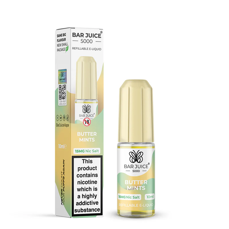 NEW FLAVOUR Butter Mints By Bar Juice 5000 Nic Salt 10ML E Liquid 50VG Vape Juice