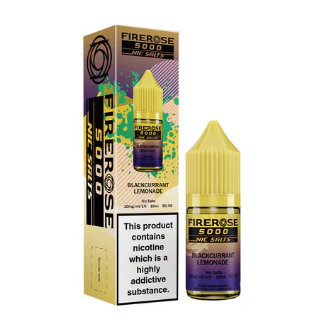 Blackcurrant Lemonade - Elux Firerose 5000 Nic Salt 10ML E Liquid 50VG Vape 10MG/20MG Juice