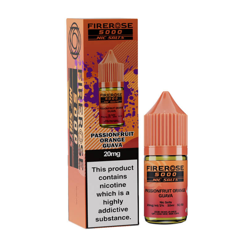 NEW FLAVOUR Passionfruit Orange Guava - Elux Firerose 5000 Nic Salt 10ML E Liquid 50VG Vape 10MG/20MG Juice