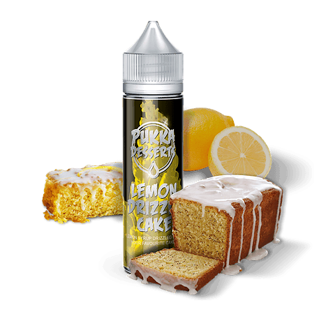 LEMON DRIZZLE CAKE ELIQUID BY PUKKA JUICE DESSERTS 50ML SHORTFILL E LIQUID 70VG VAPE