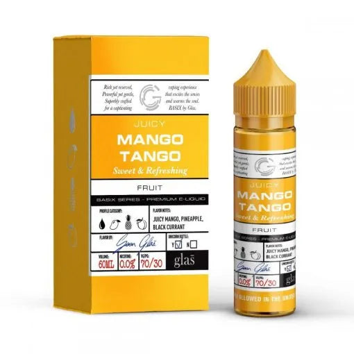 Mango Tango By Glas Basix 50ML E Liquid 70VG/30PG Vape 0MG Juice